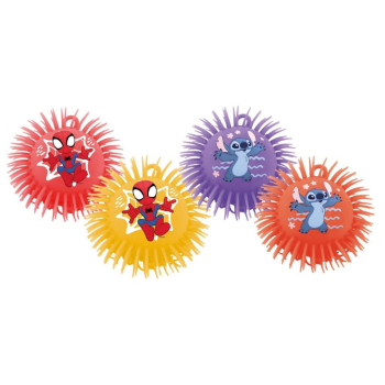 Piłka gumowa kudłata Spidey i Stitch mix 23cm